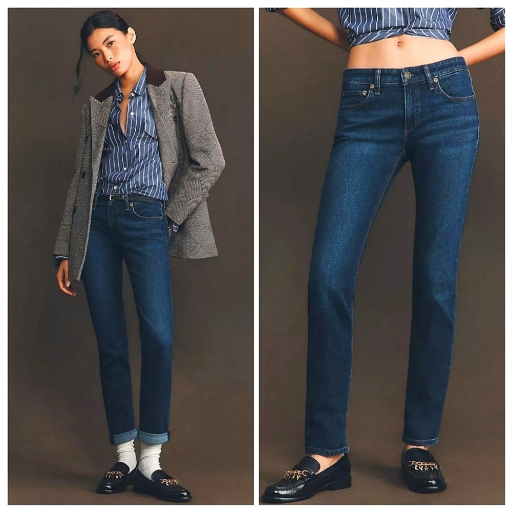RAG & BONE Dre Low-Rise Boyfriend Jeans Size 25 Baddie Preppy Minimalist